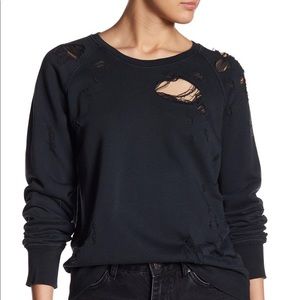Sincerely Jules ripped sweatshirt